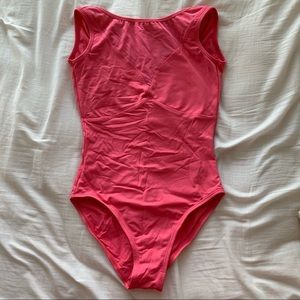 russian pointe ballet leotard - coral/pink